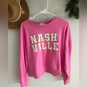 baeverly Nashville pink sweatshirt medium